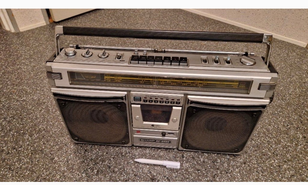 Sharp Gf-8585 radio cassetterecorder/boombox/ghettobalster, Ophalen of Verzenden, Gebruikt