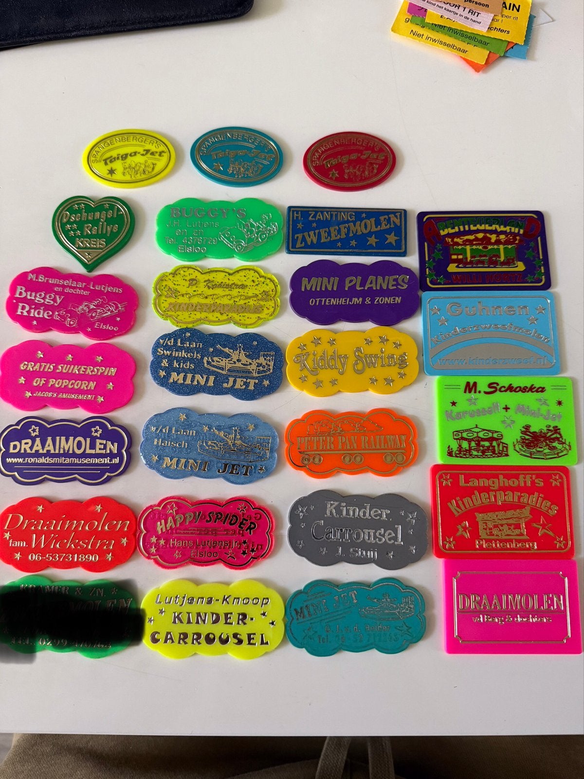 Grote collectie kermis- en pretparkmuntjes/tokens, Ophalen of Verzenden, Gebruikt