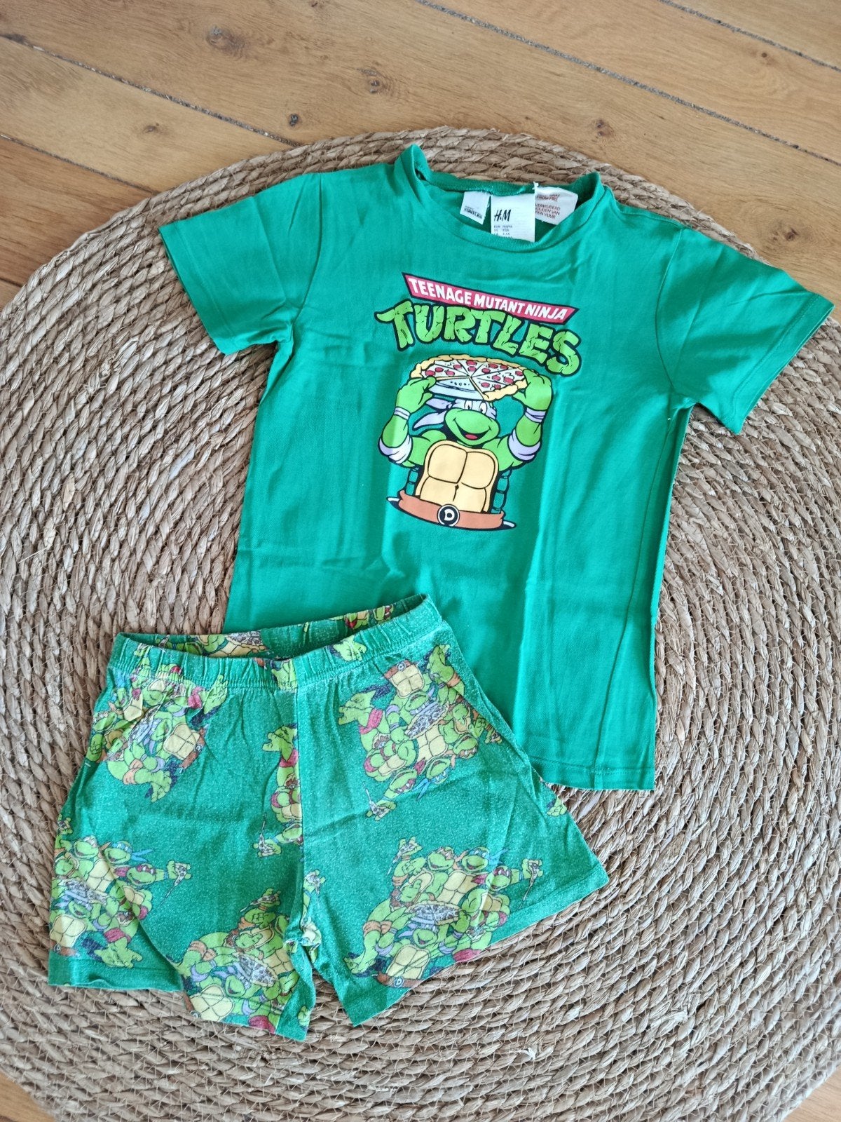 H&M Teenage Mutant Ninja Turtles pyjama, maat 110/116, Nacht- of Onderkleding, Gebruikt, H&M, Ophalen of Verzenden
