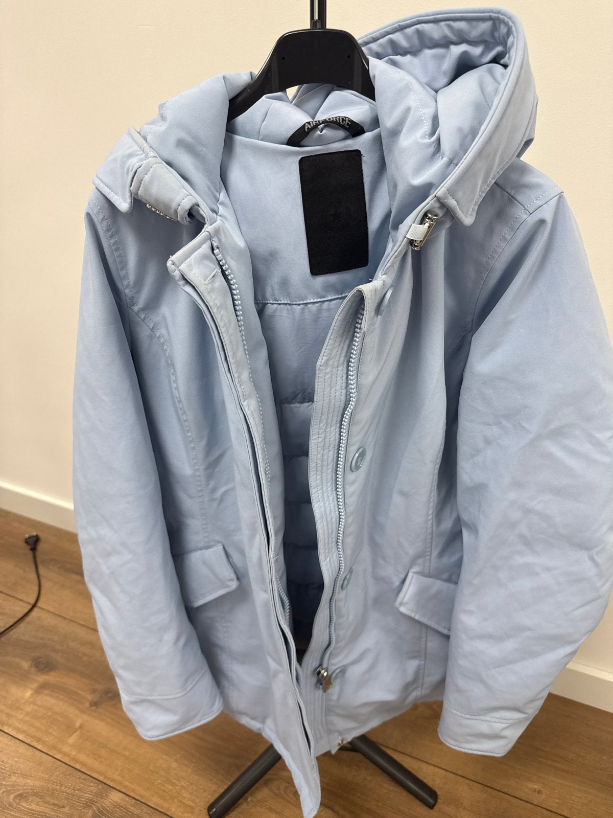 Airforce winterjas lichtblauw maat M, Ophalen of Verzenden, Zo goed als nieuw, Maat 38/40 (M), Blauw