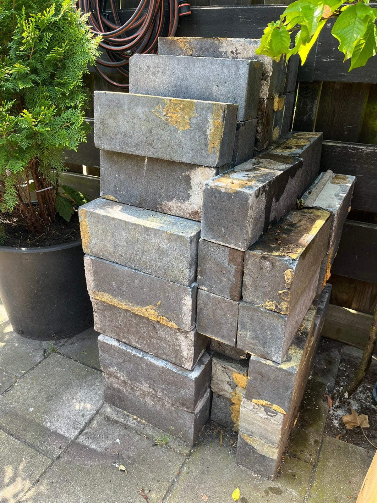 Bakstenen Gratis afhalen, Tuin en Terras, Ophalen, Zo goed als nieuw, Beton, Klinkers