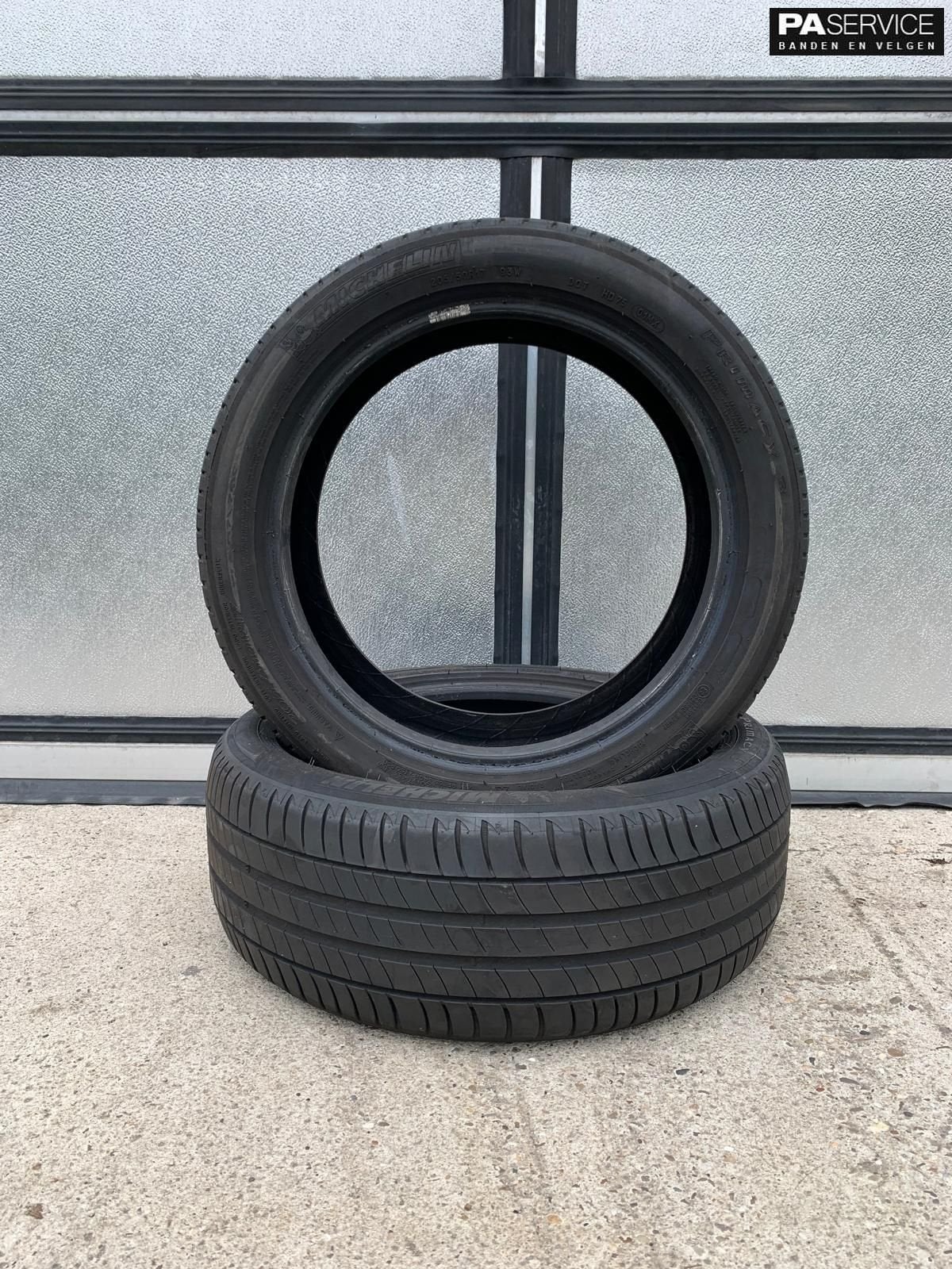 2x Michelin 205 50 17 Zomerbanden met 5,5 mm, Gebruikt, -, -, Banden en Velgen