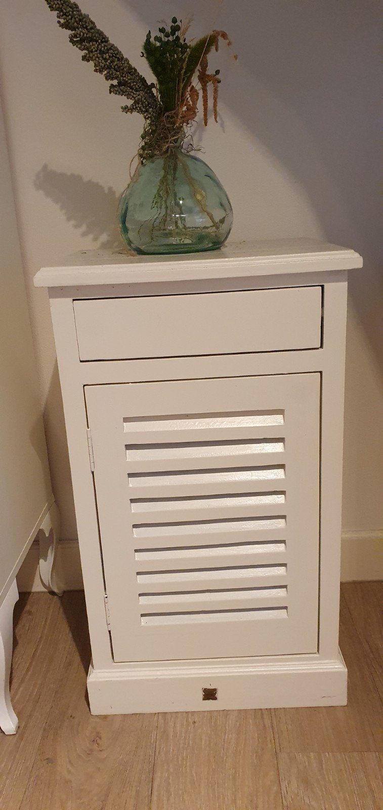 Bijzet of nachtkastje met lade en louvredeur Riviera Maison, Ophalen, Gebruikt