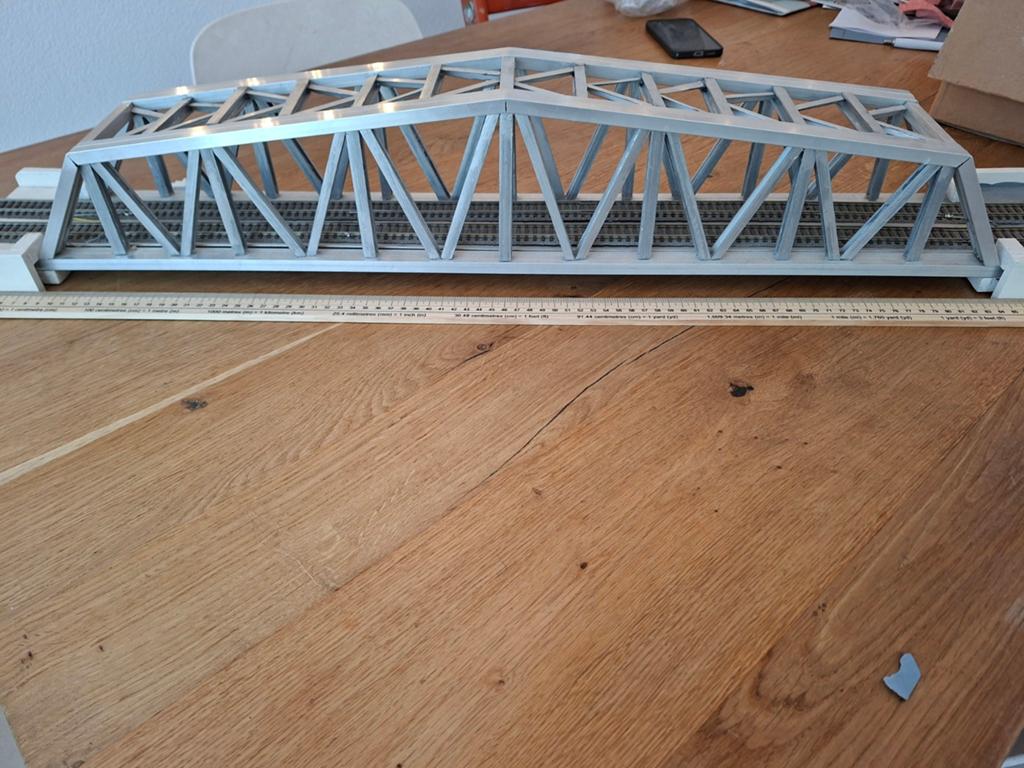 Zelfbouw brug dubbelspoor H0, Hobby en Vrije tijd, Modeltreinen | H0, Overige merken, Gebruikt, Gelijkstroom of Wisselstroom, Brug, Tunnel of Gebouw