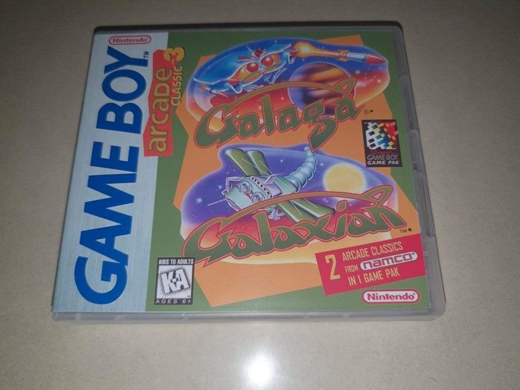 Arcade Classic no. 3 Galaga & Galaxiar Game Boy GB Game Case, Avontuur en Actie, Verzenden, 1 speler, Zo goed als nieuw
