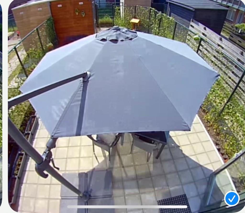 Falcon T2 Zweefparasol 3,20m - Dubbel Kantelbaar Aluminium, Ophalen, Gebruikt, Kantelbaar, Zweefparasol
