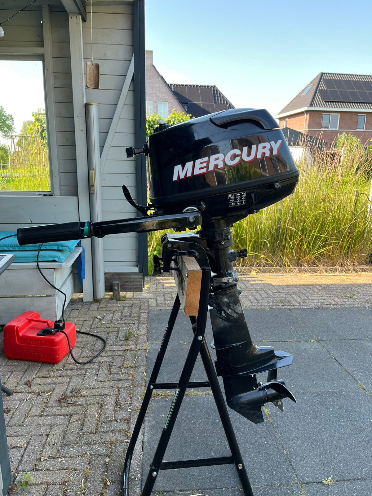Mooie 5 pk 4 takt mercury kortstaart, Ophalen, Zo goed als nieuw, Motor en Techniek, Motorboot