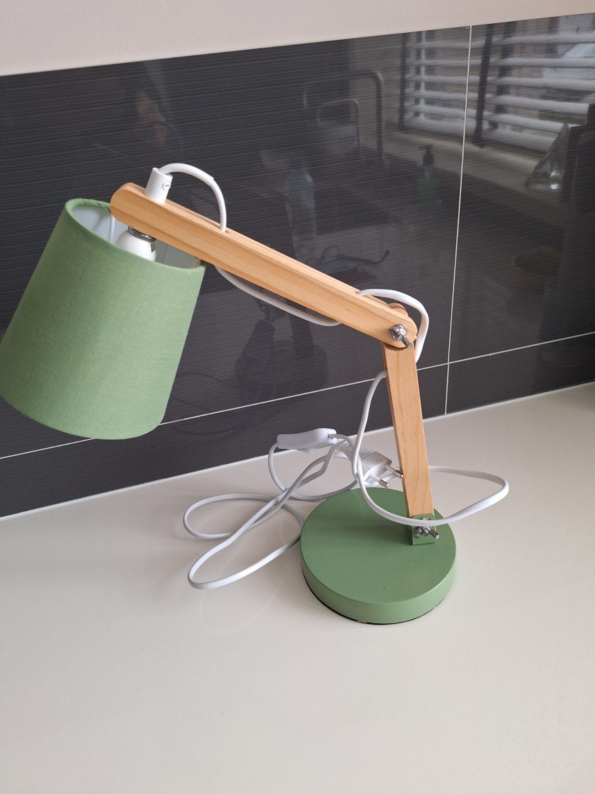 bureaulampje verstelbaar inclusief spaarlamp, Ophalen, Bureaulamp, Scandinavisch, Groen