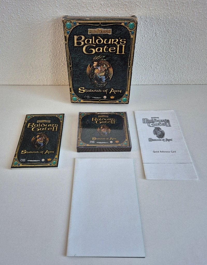 Baldur's Gate II 2 Shadows Of Amn Big Box PC Game, Gebruikt, 1 speler, Ophalen of Verzenden, Role Playing Game (Rpg)