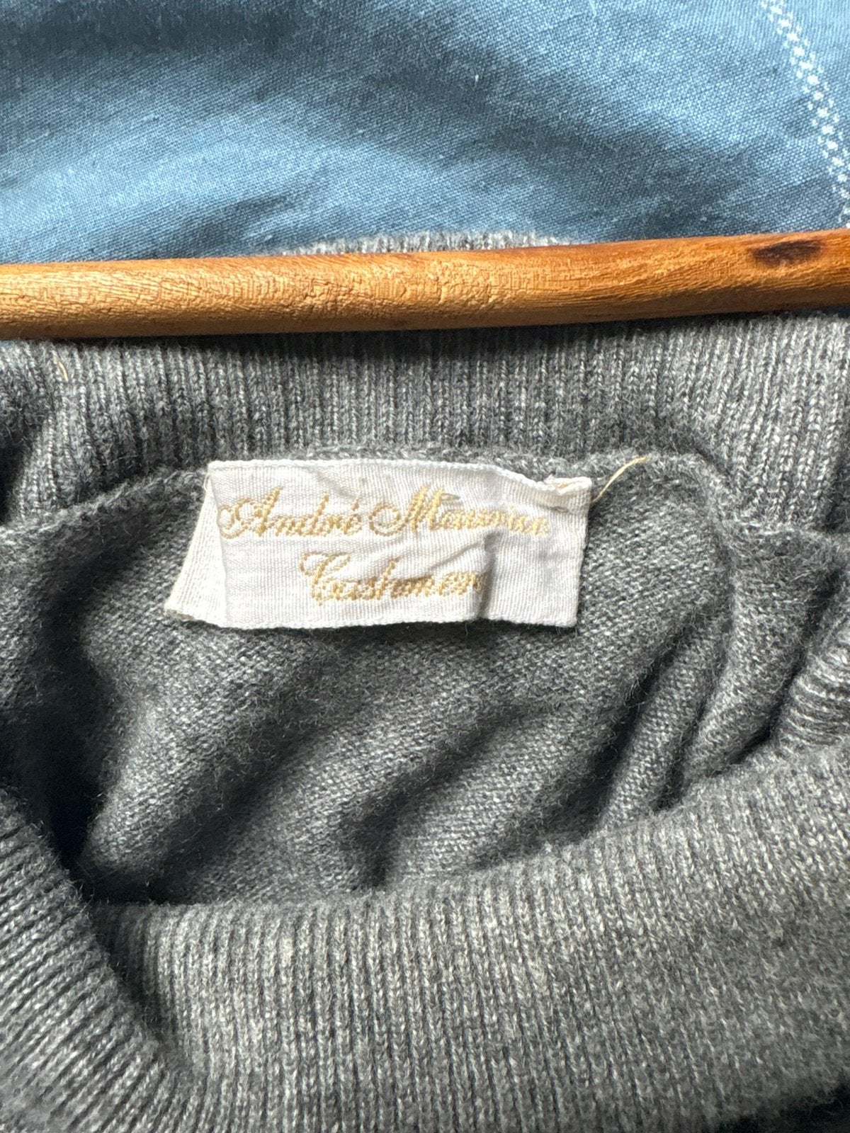 André Maurice Cashmere cole trui maat 52, Ophalen of Verzenden, Zo goed als nieuw, Maat 52/54 (L), Grijs