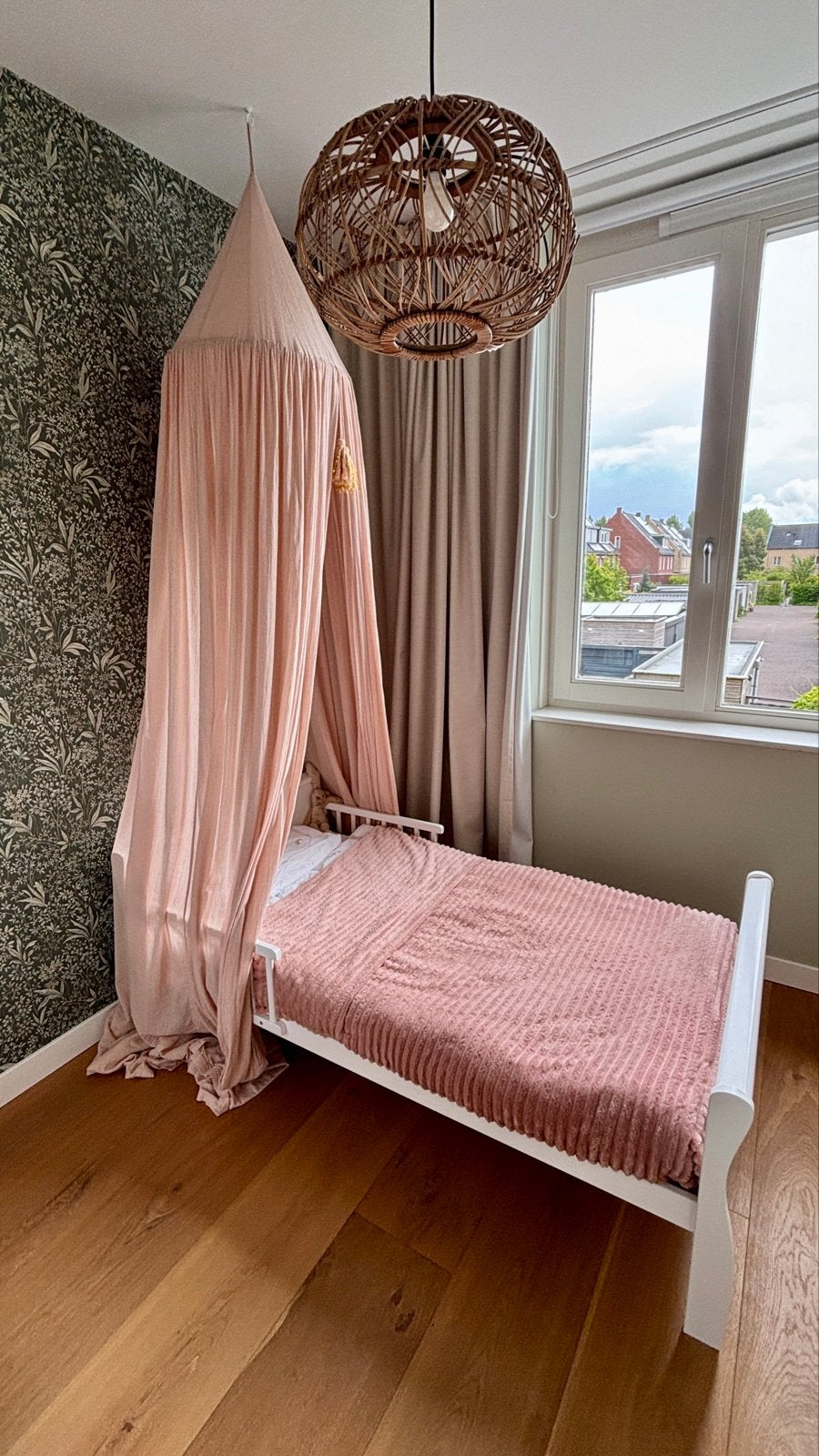 Peuterbed Juniorbed woodies Vintage voor 2-5 jaar - Wit, Ophalen, 70 tot 85 cm, 140 tot 160 cm, Zo goed als nieuw