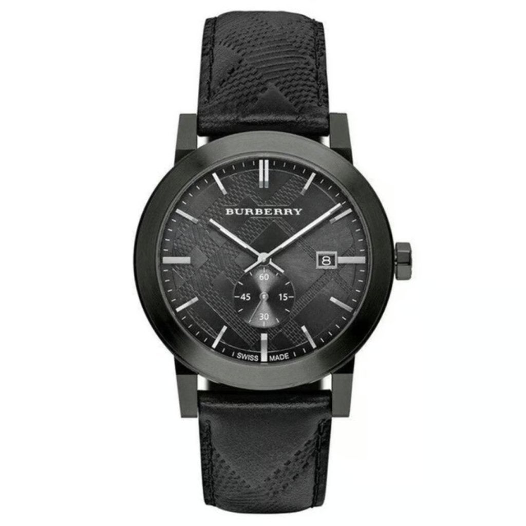 Burberry BU9906 horloge City Zwart Leren Band - Nieuw, Burberry, Nieuw, https://www.burberry.com/contact-us/, Horseferry House, Horseferry Road, London SW1P 2AW, Verenigd Koninkrijk