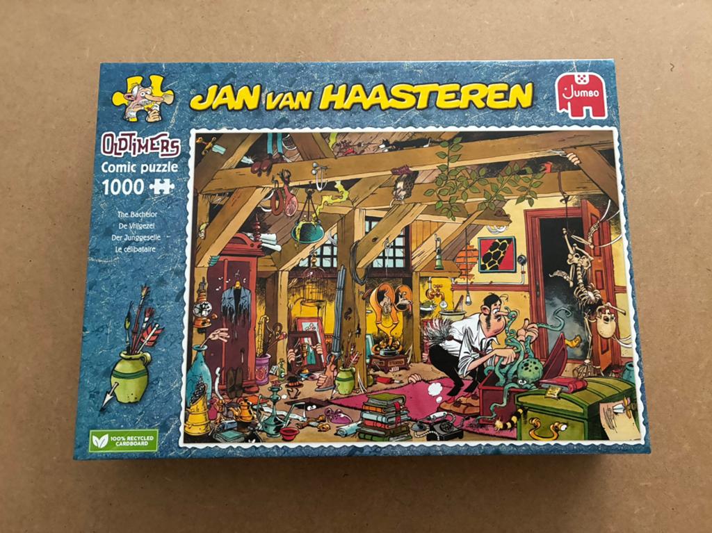 Jan van Haasteren Oldtimer, 1000 stukjes, De Vrijgezel, Ophalen of Verzenden, 500 t/m 1500 stukjes, Zo goed als nieuw