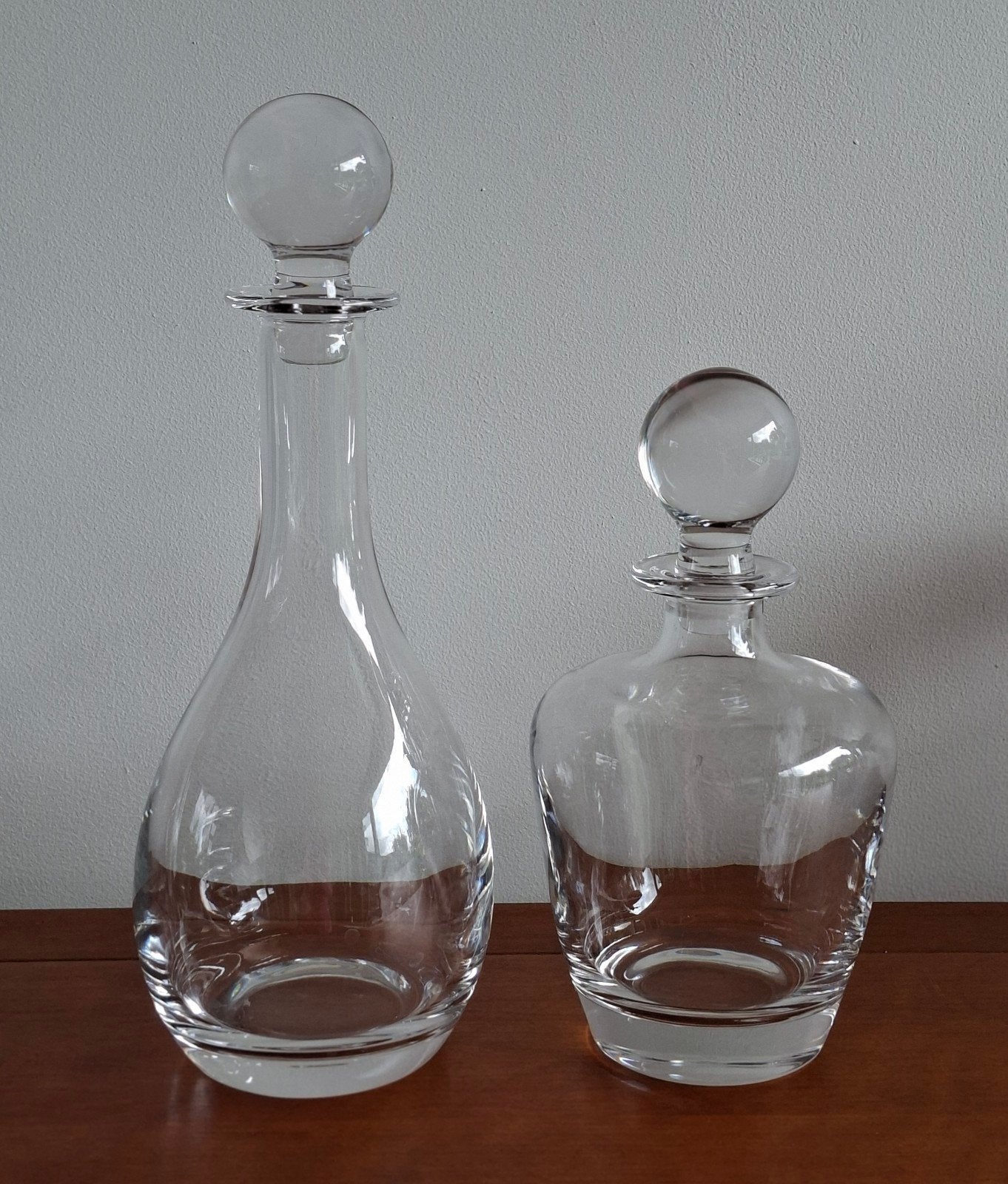Set van 2 kristallen karaffen, Ophalen of Verzenden