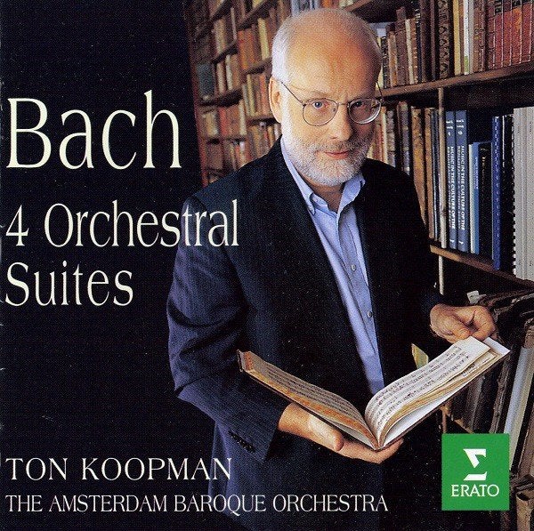 BACH 4 orchestral suites CD KOOPMAN ERATO, Ophalen of Verzenden, Barok, Gebruikt, Orkest of Ballet