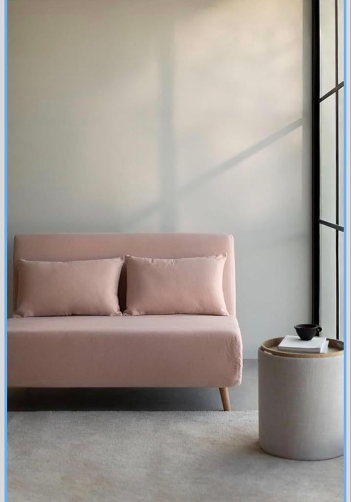 Sklum 2-zits slaapbank - Compact en stijlvol, 90 cm, Beige, Tweepersoons, Zo goed als nieuw