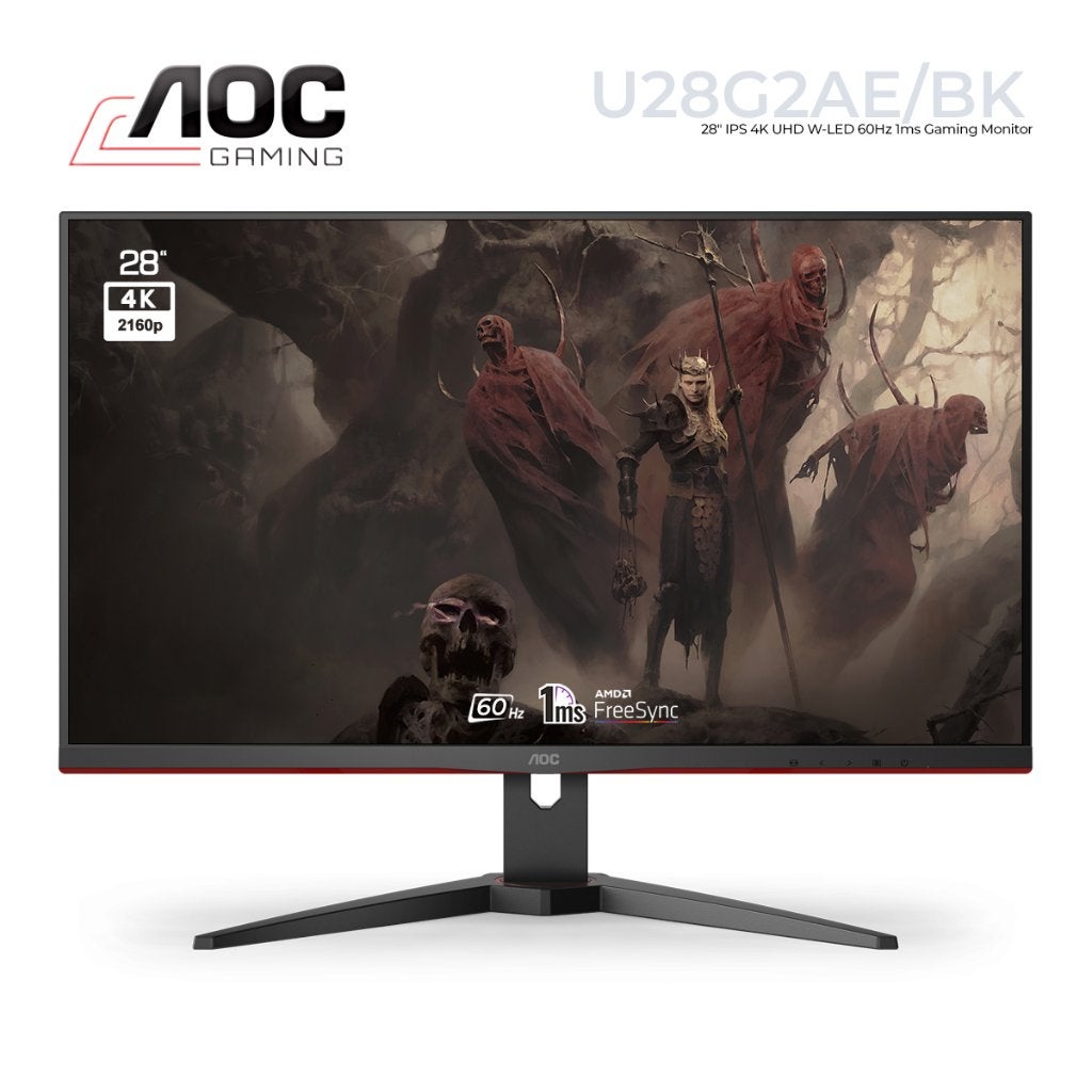 AOC U28G2AE/BK, AOC Gaming, Nieuw, Ultra HD (4K), DisplayPort