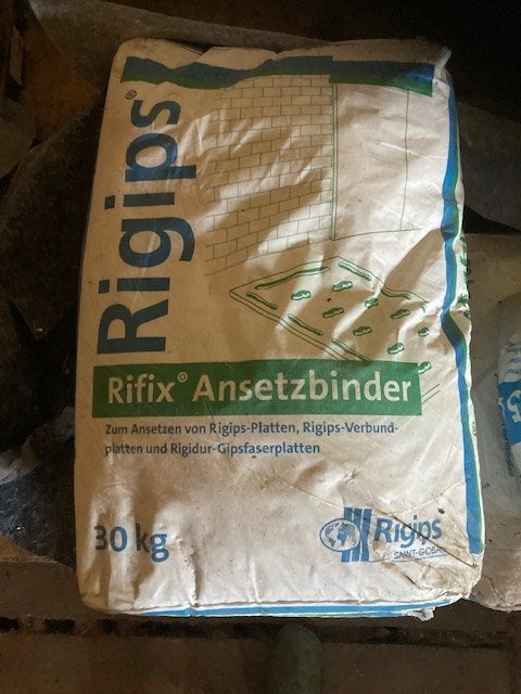 kleefgips of aanzetgips 4 zakken x 30kg, Doe-het-zelf en Verbouw, Ophalen, Nieuw