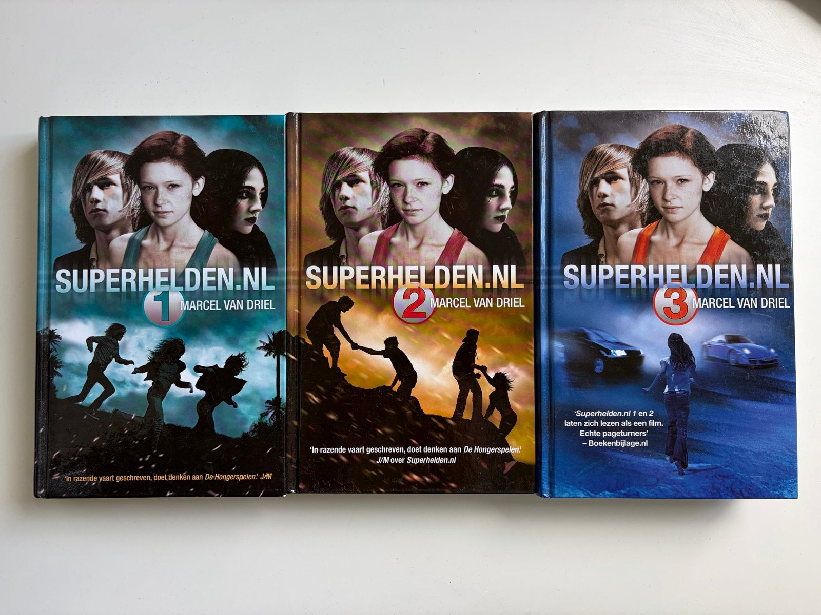 Superhelden Boekenserie 1, 2 en 3 - Marcel van Driel, Boeken, Ophalen of Verzenden, Zo goed als nieuw, Nederland