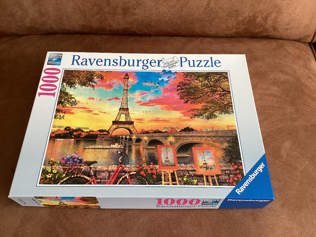 Legpuzzel Ravensburger “Langs de Seine” Parijs 1000 stukjes, Hobby en Vrije tijd, Ophalen, 500 t/m 1500 stukjes, Zo goed als nieuw