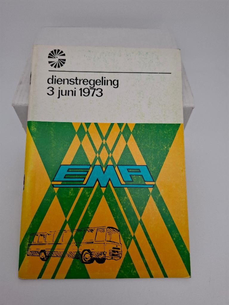 busboekje 1973 EMA, Verzenden, Gebruikt, Bus of Metro, Boek of Tijdschrift