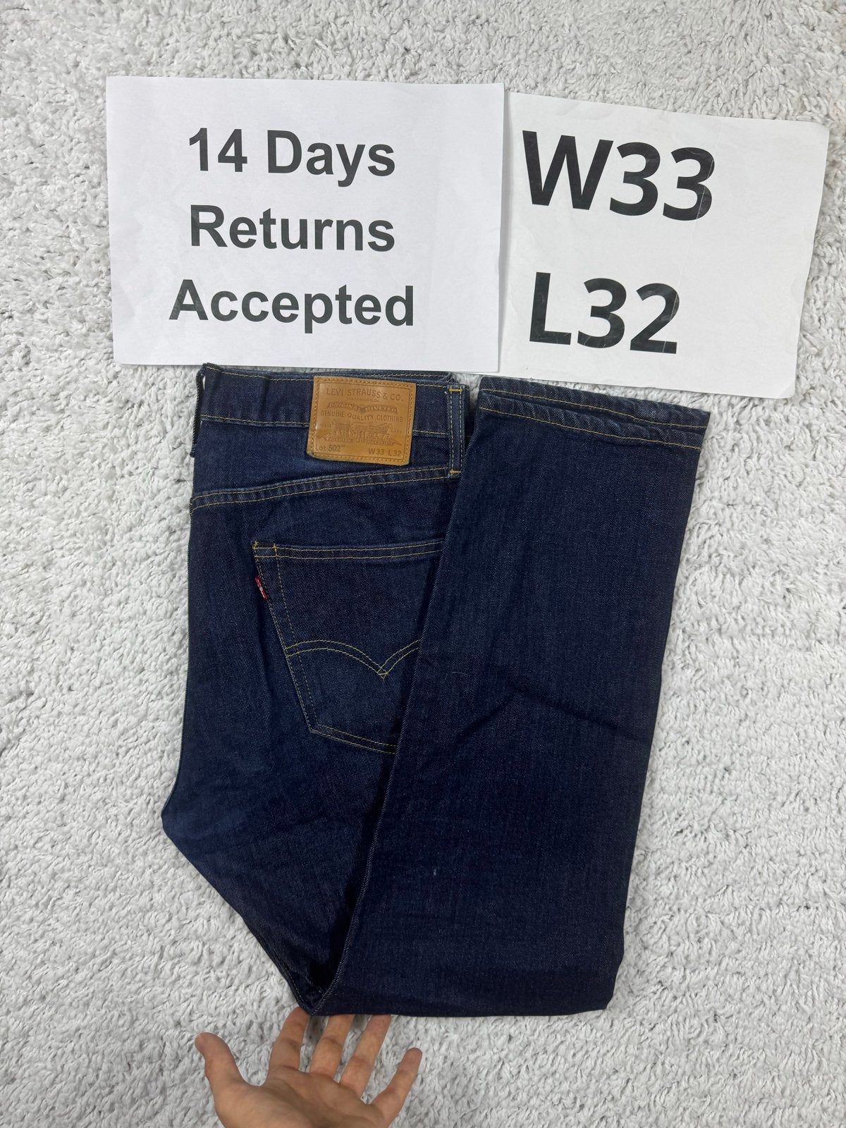 Levi's 502 Taper Fit Jeans - Donkerblauw - W33 L32 2743, B, H, H, W33 - W34 (confectie 48/50)