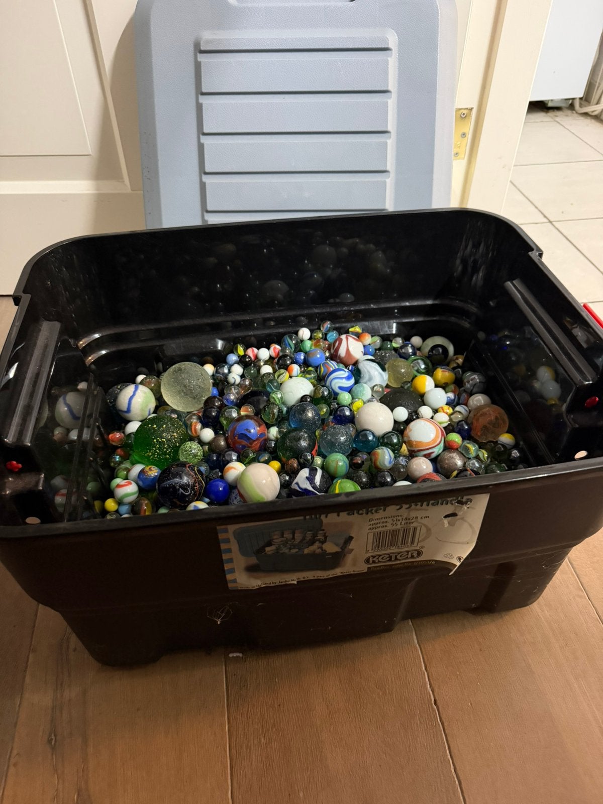 29 kg knikkers, Ophalen, Gebruikt