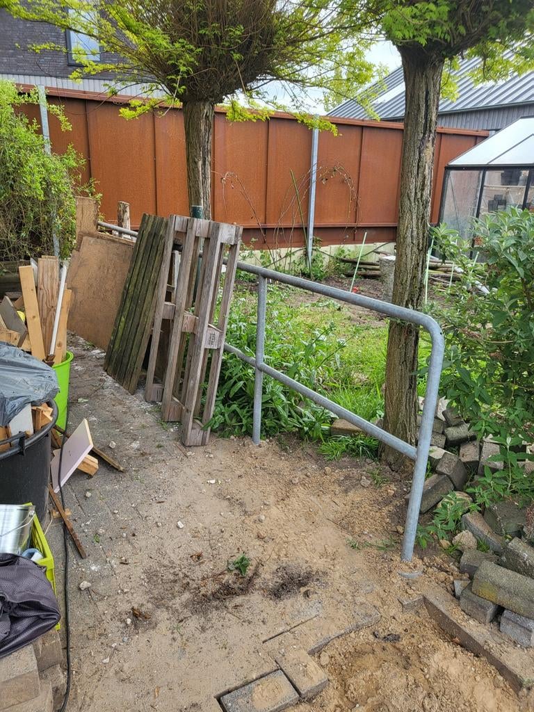 Veiligheidshek / Fietsenrek - 6 meter lang, Ophalen, IJzer