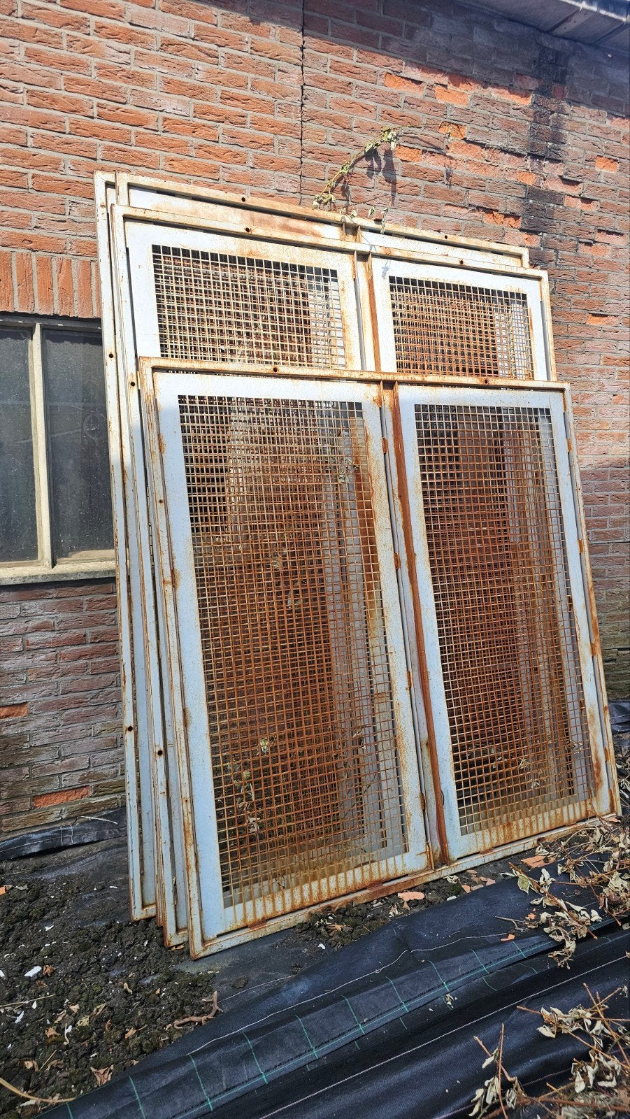 Metalen hekwerkpanelen diverse maten, Ophalen, Minder dan 3 meter, IJzer, 1 tot 2 meter