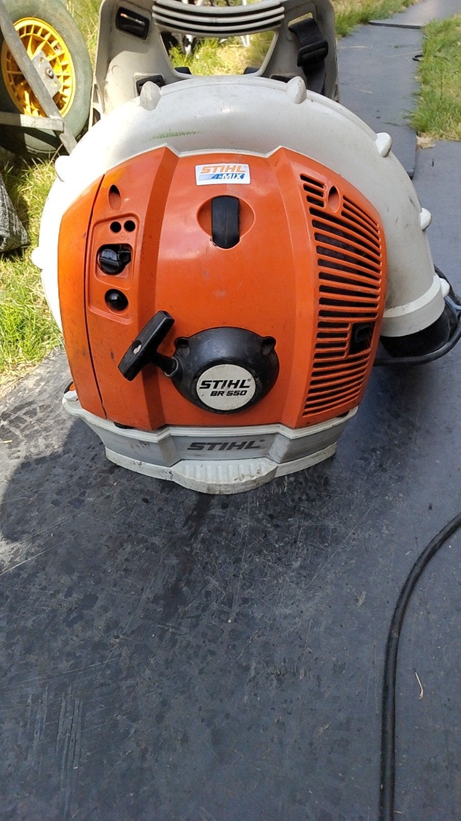 Stihl BR 550, Ophalen, Gebruikt, Ruggedragen, Stihl