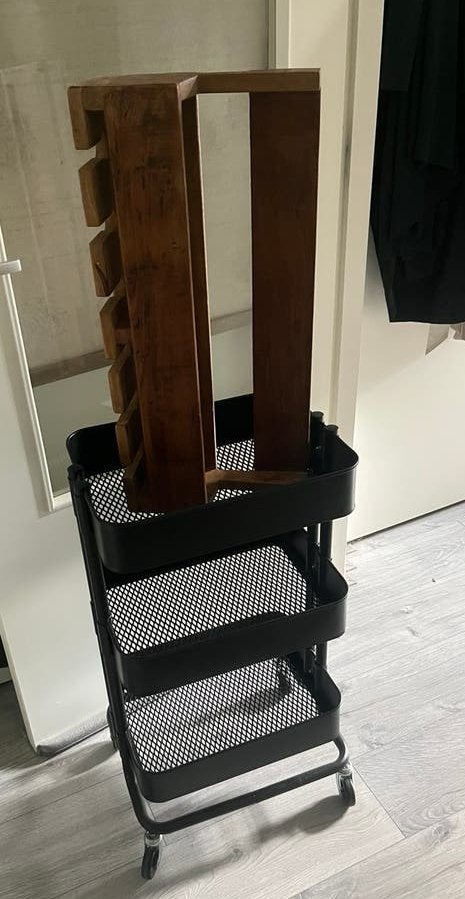 Ikea Raskog trolley roltafel zwart, Ophalen, Gebruikt, Zwart, Industrieel