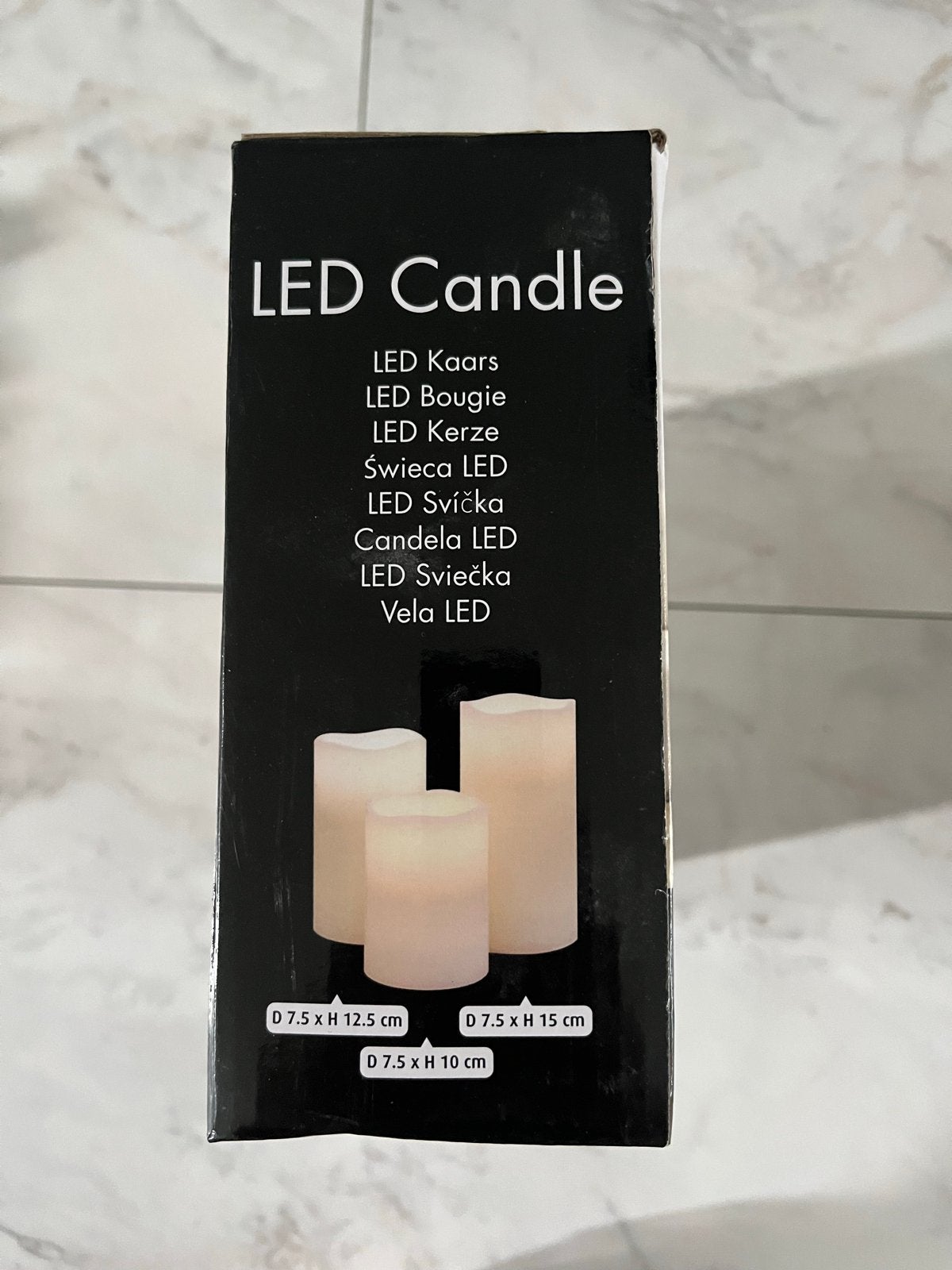 LED Kaarsen Set met Afstandsbediening - 3 Stuks, Ophalen, Kunststof, Nieuw, Crème