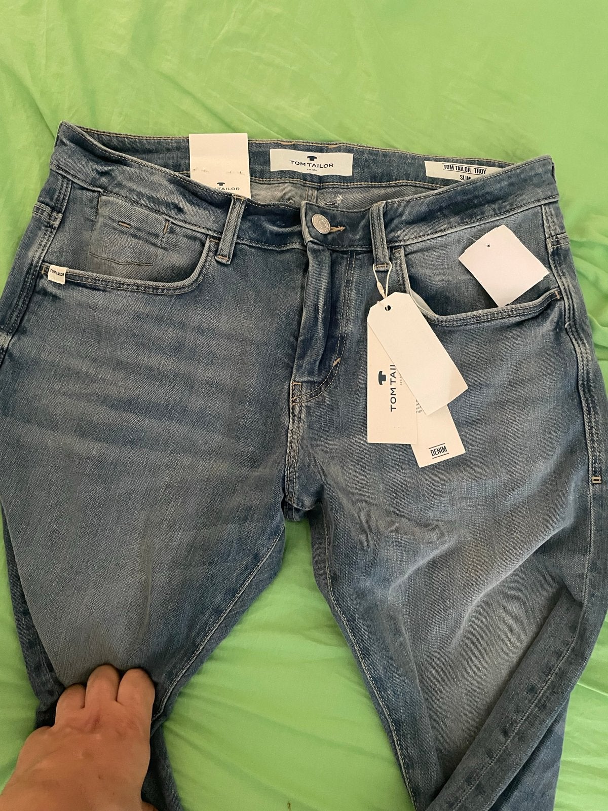 Tom Tailor Troy Slim Jeans - Maat 33/32, Kleding | Heren, Spijkerbroeken en Jeans, Ophalen, Nieuw, Blauw, Overige jeansmaten