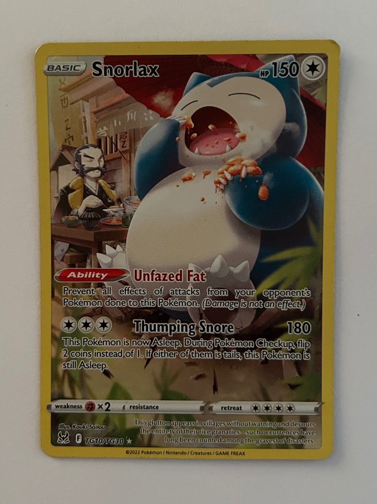 Pokémon Kaart Snorlax, Ophalen, Zo goed als nieuw, Losse kaart