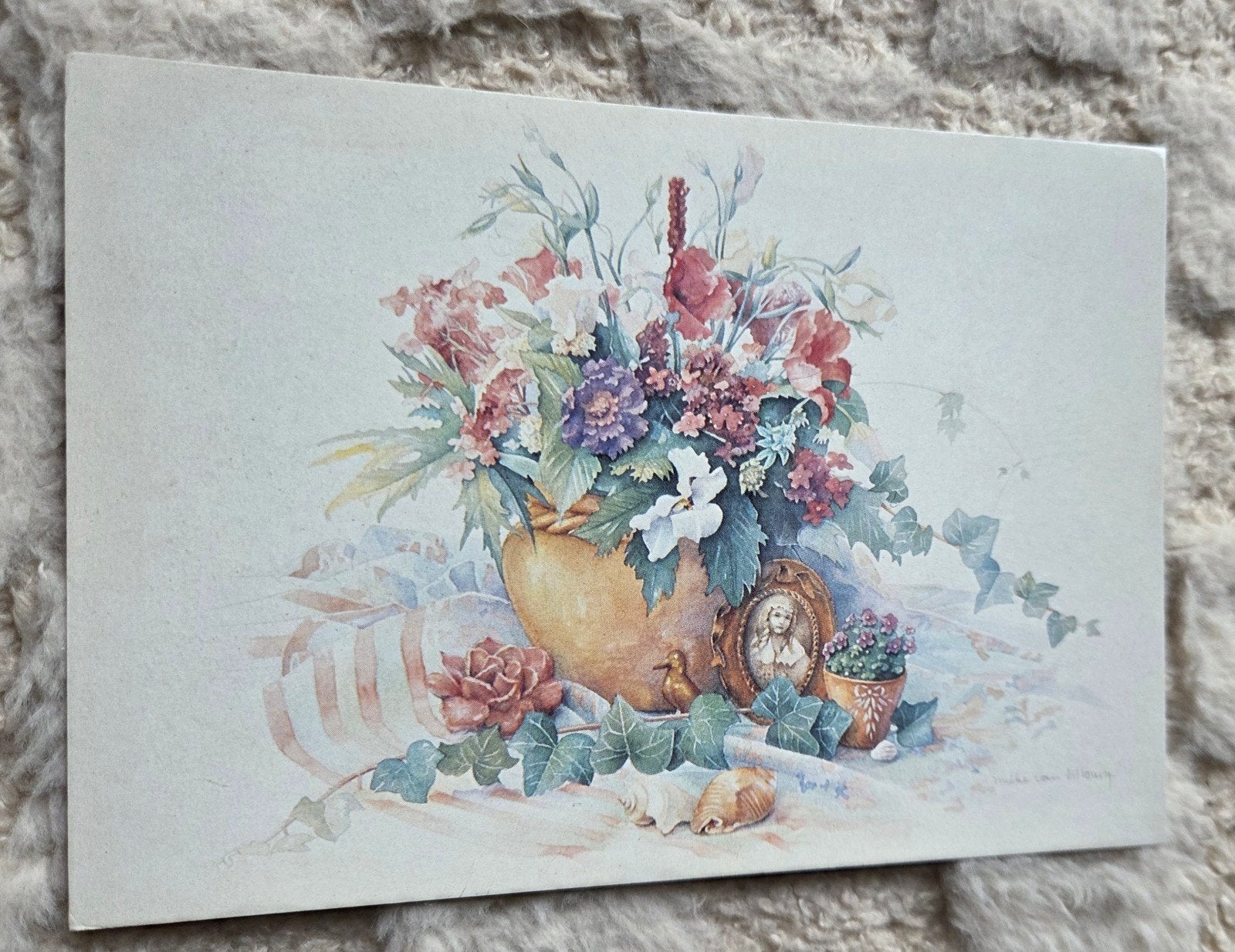 Bloemen & Fruit - Mieke van Tilburg, Verzamelen, Ansichtkaarten | Themakaarten, Verzenden, 1980 tot heden, Gelopen, Overige thema's
