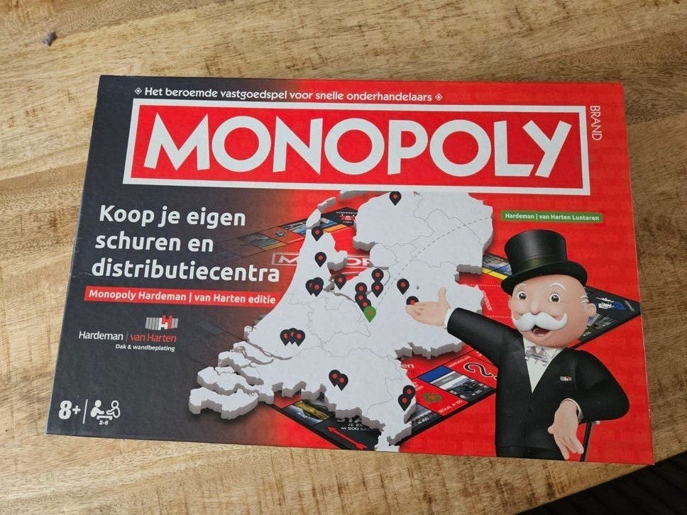 Te koop Monopoly Hardeman van Harten editie, Een of twee spelers, Ophalen of Verzenden, Zo goed als nieuw, Hardeman van Harten