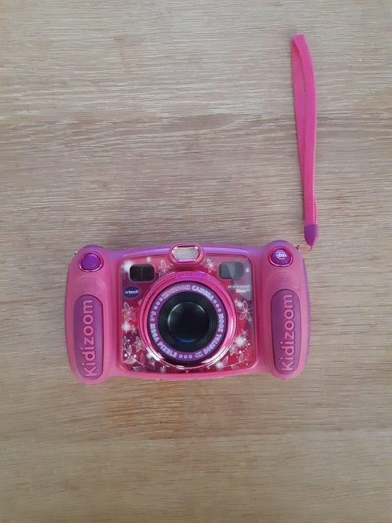 Roze VTech Kidizoom Duo DX kindercamera – goede staat, Ophalen, Zo goed als nieuw, 6 jaar of ouder