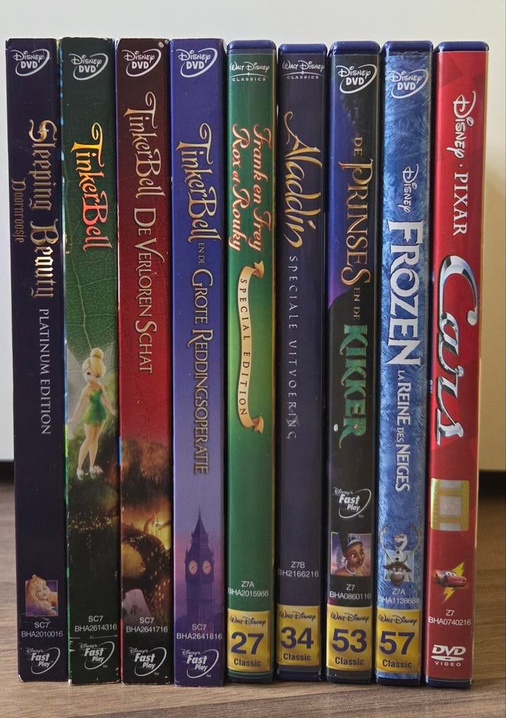 9 Disney dvd's, zie beschrijving, Ophalen of Verzenden, Zo goed als nieuw