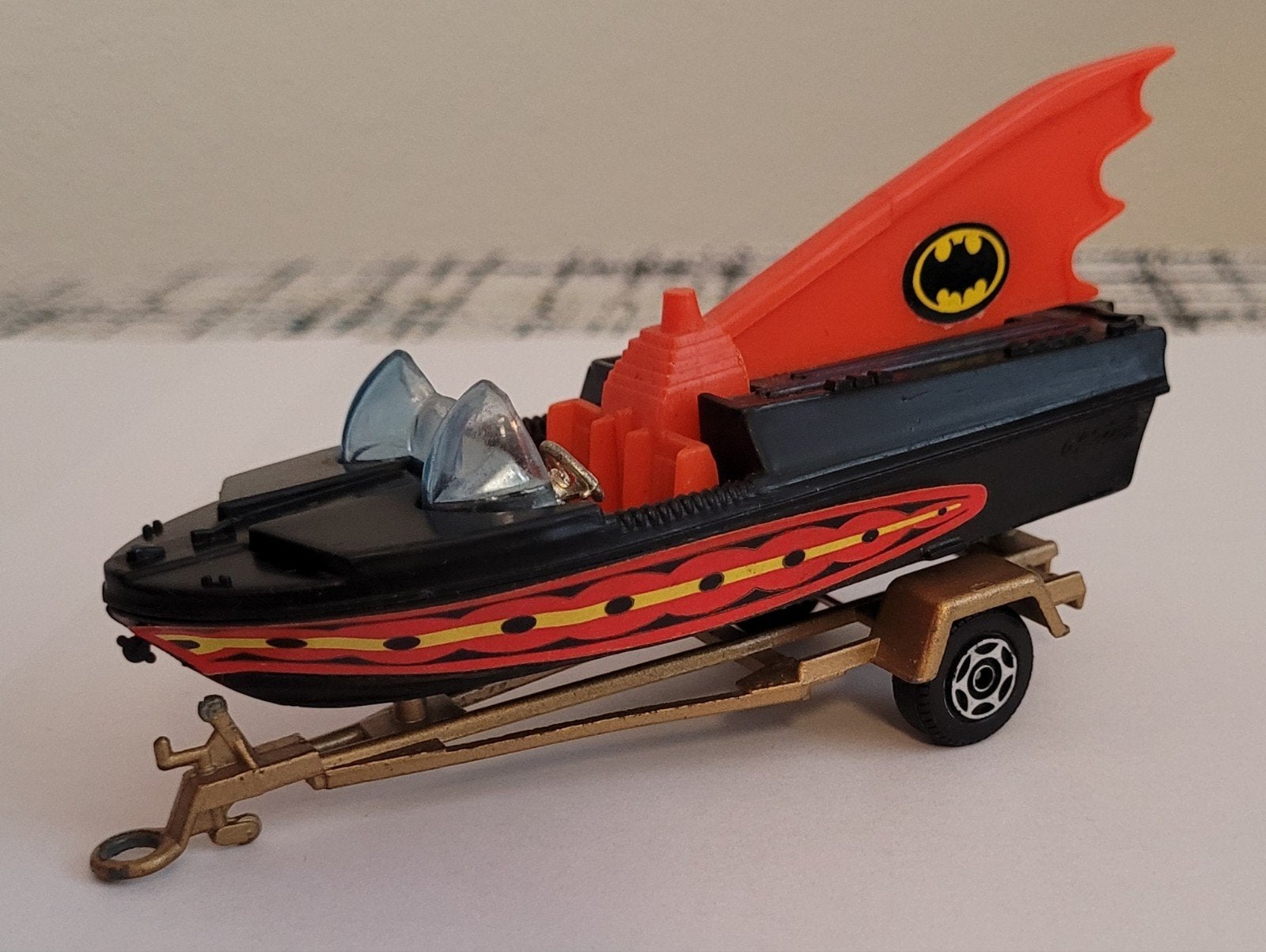 Batman Corgi Toys Batboat + Trailer 1976, Ophalen of Verzenden, Auto, Corgi