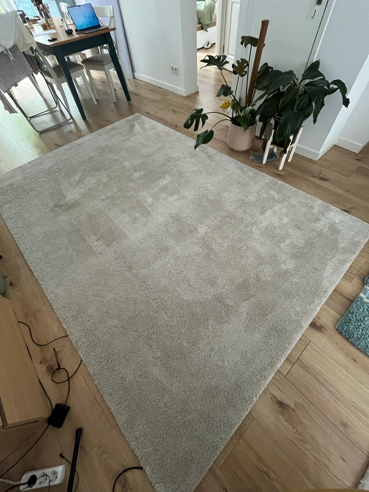 IKEA Stoense Tapijt 200x300 laagpolig - Wit, Ophalen, Gebruikt, Wit, Laagpolig
