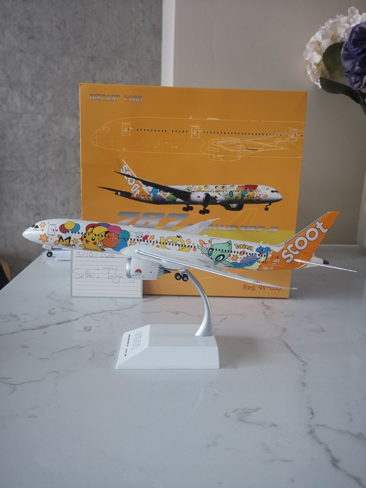 Scoot B787-9 'Pokémon' JC Wings 1:200 LL278901 Reg. 9V-OJJ, Overige merken, 1:200 of kleiner, Nieuw, Ophalen of Verzenden