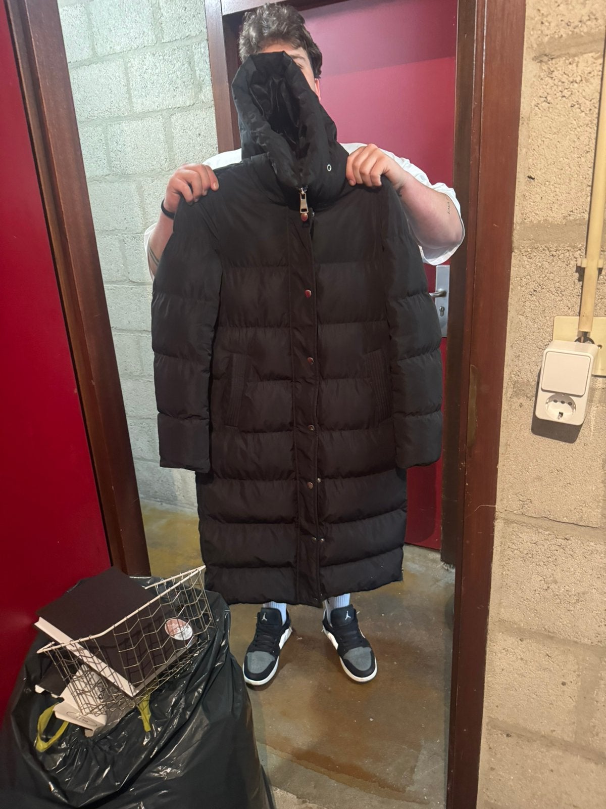 Lange dames winter jas, Kleding | Heren, Jassen | Winter, Ophalen, Zo goed als nieuw, Zwart