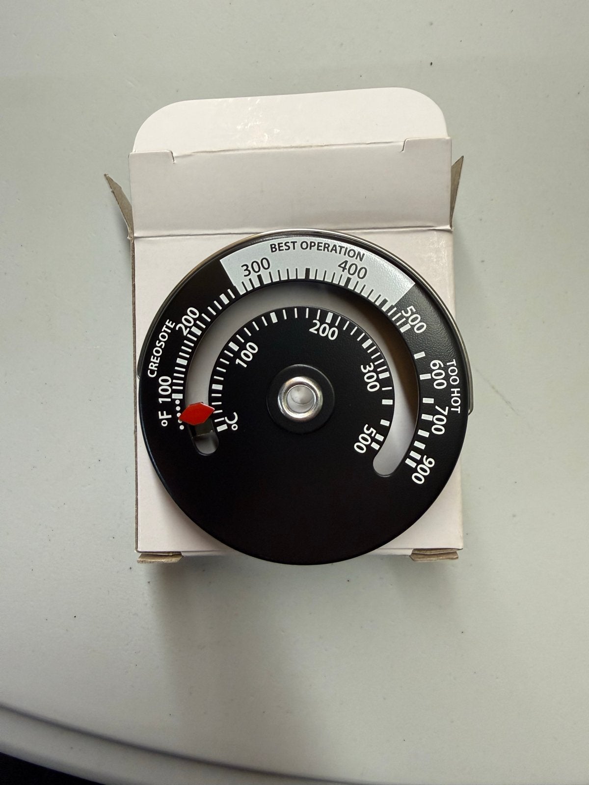 Thermometer voor Houtkachel - Nieuw, Ophalen of Verzenden, Nieuw, Zwart, Metaal