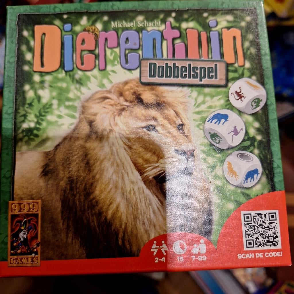 Dierentuin Dobbelspel - Michael Schacht - 999 Games, Hobby en Vrije tijd, Een of twee spelers, Ophalen of Verzenden, Gebruikt