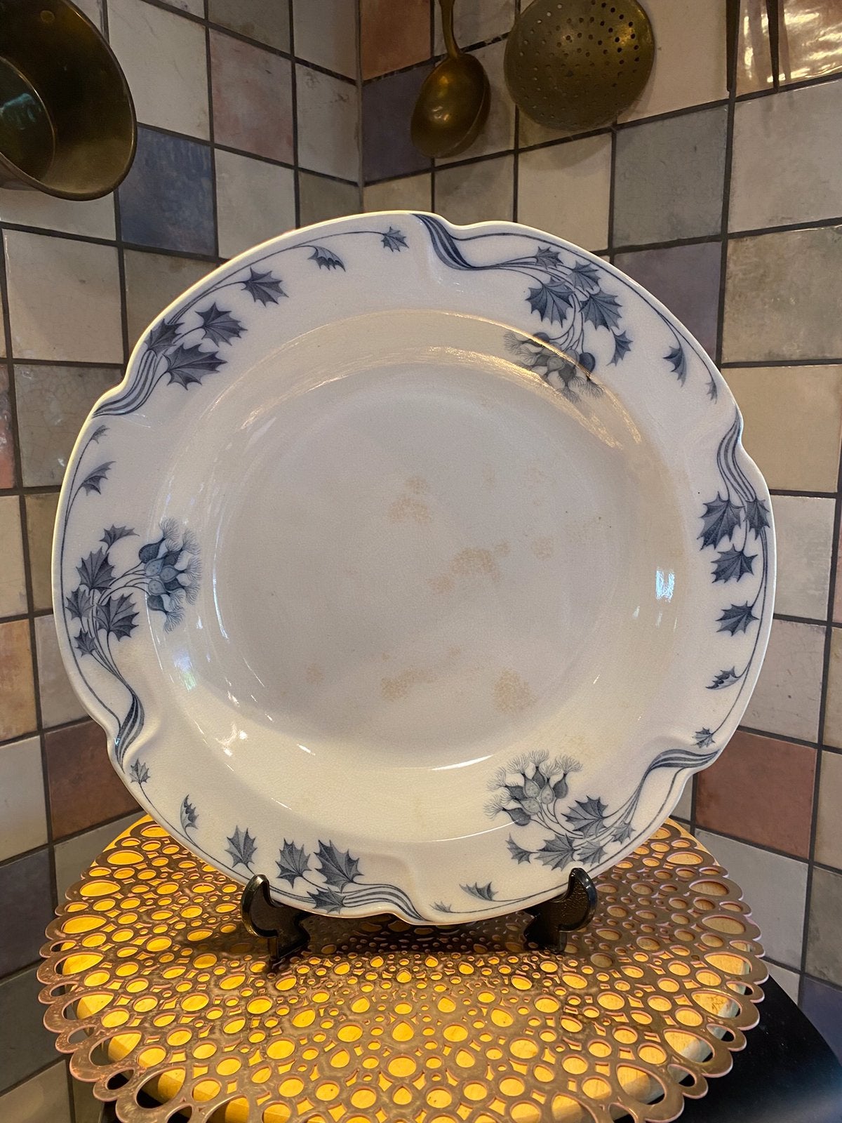 Villeroy&Boch,Milla,antiek serveerbord doorsnee 35,hoog 5 cm, Antiek en Kunst, Ophalen of Verzenden
