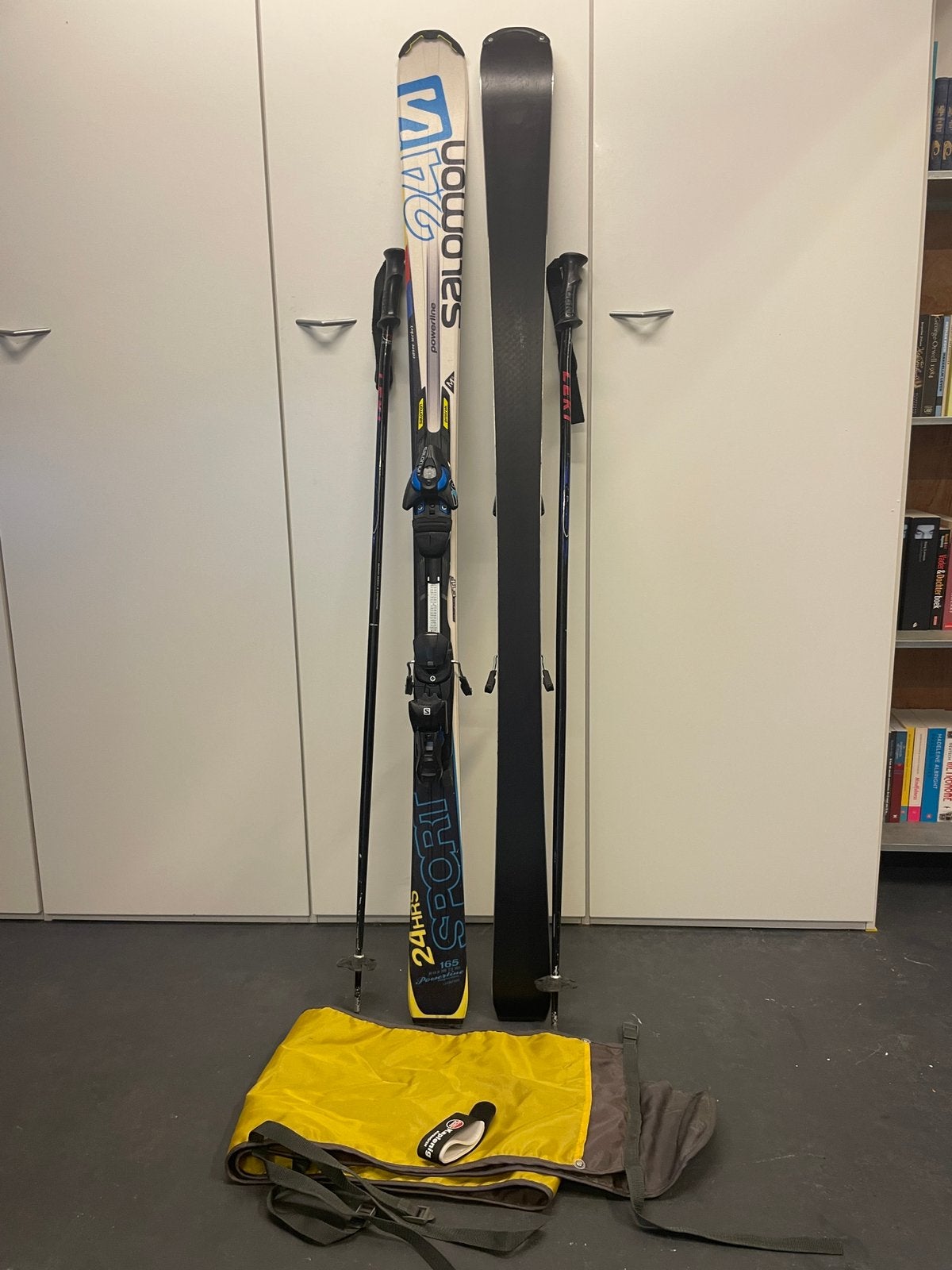 Ski’s Salomon powerline 24S, Sport en Fitness, Ophalen, 160 tot 180 cm, Gebruikt, Salomon