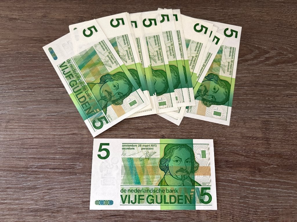 Ongecirculeerd biljet 5 gulden Vondel II, 1973 - UNC, Ophalen of Verzenden, 5 gulden