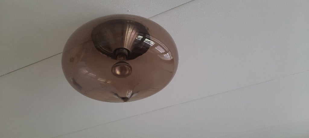 Dijkstra Holland druppel plafondlamp, 1960-1970, Ophalen, Gebruikt, Mid-century modern, Glas