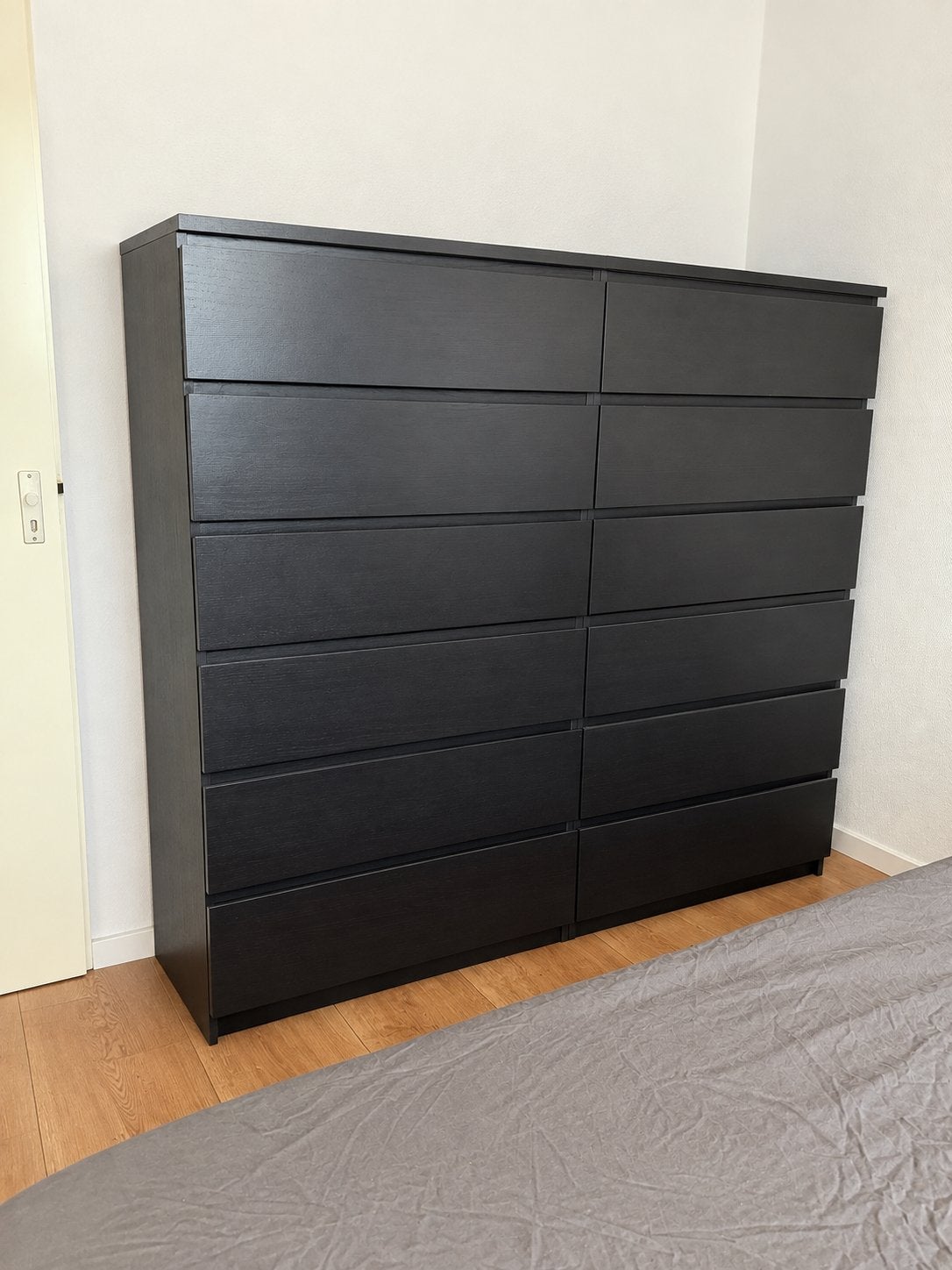 IKEA MALM ladekast - Zwartbruin, 6 lades, Huis en Inrichting, Gebruikt, 5 laden of meer, 150 tot 200 cm, Ophalen of Verzenden