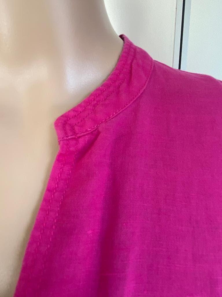 K129 Zara maat M=38/40 lange linnen blouse-jurk maxi roze, Kleding | Dames, Maat 38/40 (M), Zara, Ophalen of Verzenden, Zo goed als nieuw